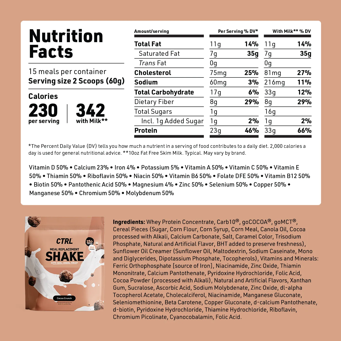 Cocoa Crunch - Meal Replacement Shake (2lbs) - Image 4