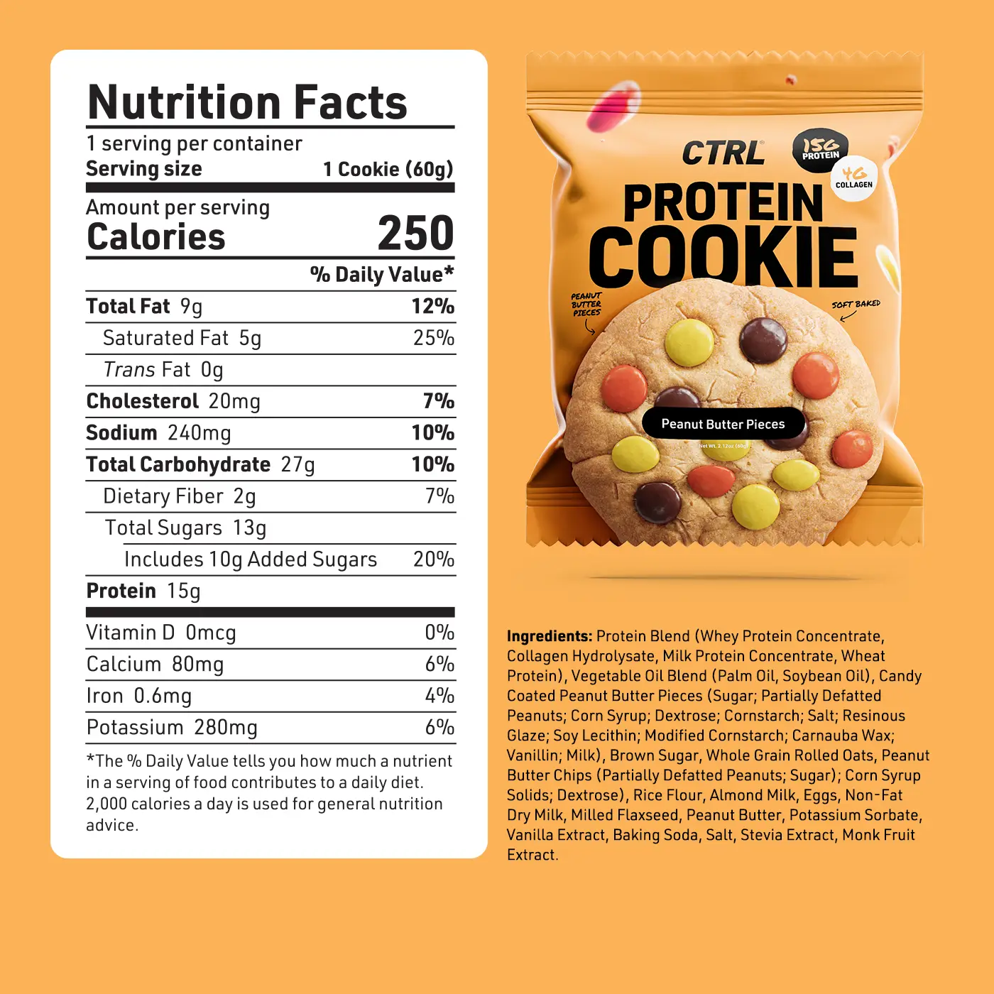 Peanut Butter Pieces - Protein Cookies (Box of 12) - Image 5
